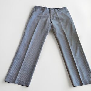 Banana Republic Wool Blend Dress Pants Men’s 35x32  Pinstripe Classic Flat Front